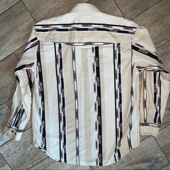 Vintage 90s western style pattern shirt 100%cotton - Picture 6 of 8